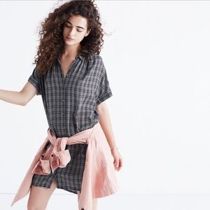 MADEWELL Central Shirt Dress in Thompson Plaid